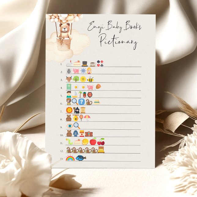 Lámina Fotos de Emoji de juegos de Baby Shower para oso (Subido por el creador)
