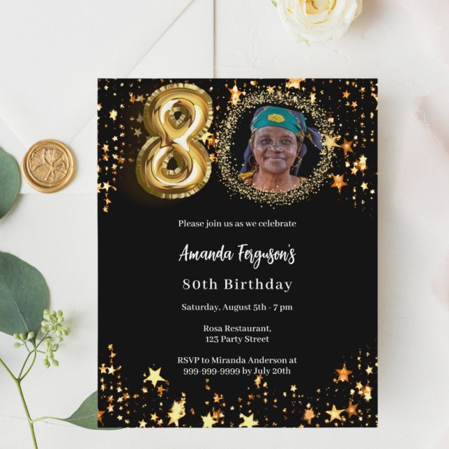 Lámina Fotos de oro negro invitan a cumplir 80 años (Subido por el creador)