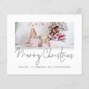 Lámina Fotos familiares simples Script Merry Christmas Ca