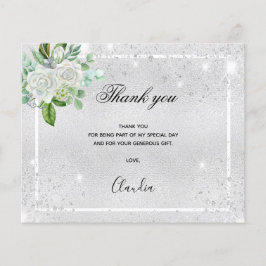 Lámina Fotos florales de plata de cumpleaños de presupues