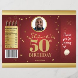 Lámina Fotos hito Cumpleaños Chip Bag Wrappers