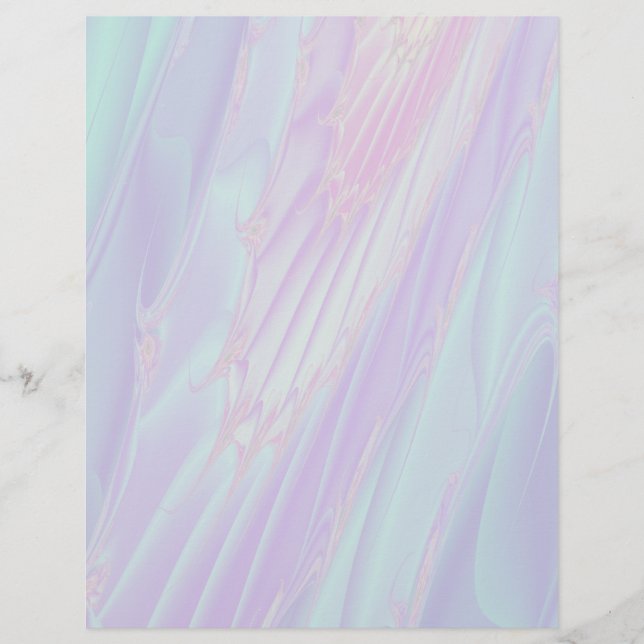 Lámina Fractal de patrón Pastel - Estilo de la cubierta m (Anverso)