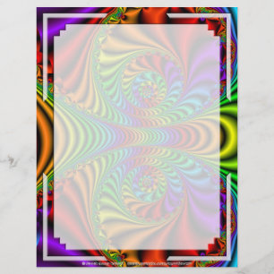 Lámina Fractal R~08 Personalizado Letterhead 03 - 8,5" x