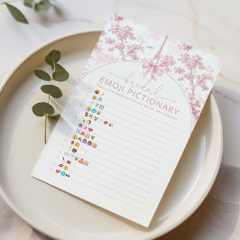 Lámina French Toile Bridal shower emoji Pictionary game