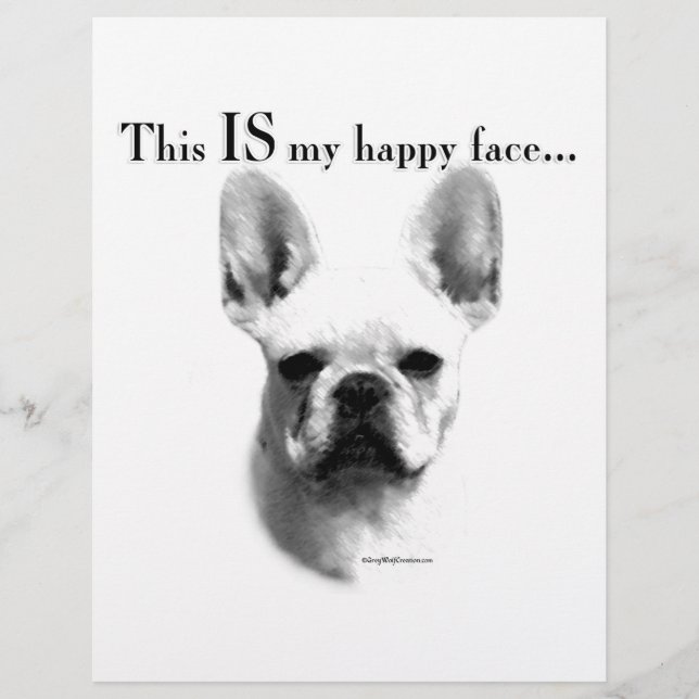 Lámina Frenchie Happy Face (Anverso)
