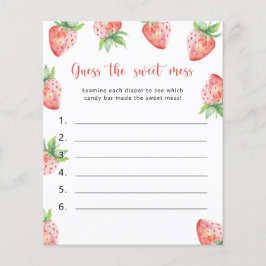 Lámina Fresa - Adivinen el dulce juego del desorden