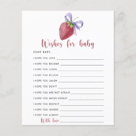 Lámina Fresa - juego Fiesta | deseos de bebé