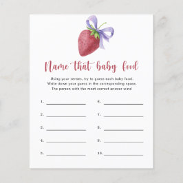 Lámina Fresa - Nombra a ese bebé juego de la ducha de ali