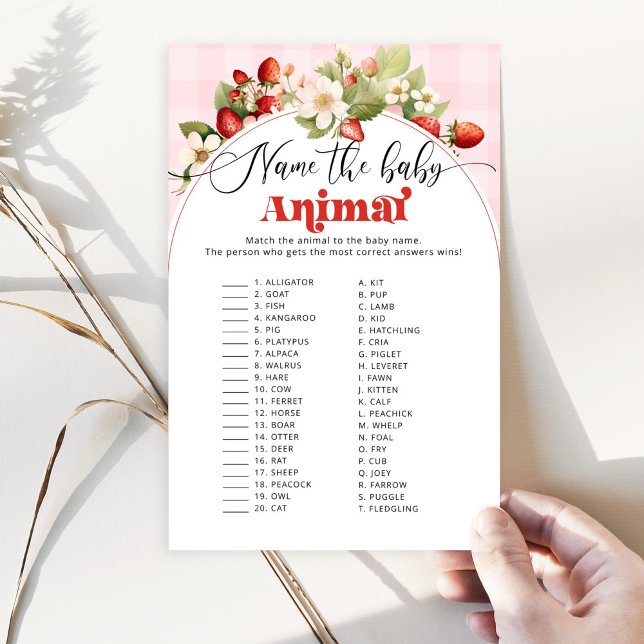 Lámina Fresa Nombre del juego de la ducha para bebé anima (Subido por el creador)