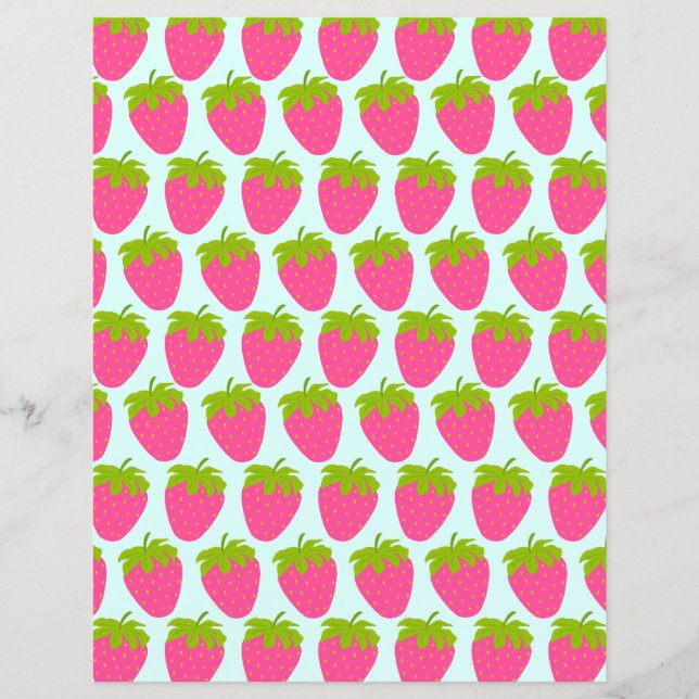 Lámina Fresa Pastel Azul (Anverso)