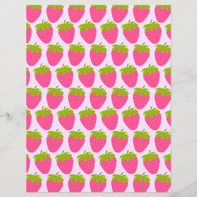 Lámina Fresa Pastel Rosa (Anverso)
