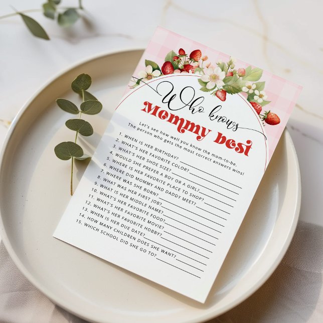 Lámina Fresa Quién conoce a mamá mejor juego de ducha (Subido por el creador)