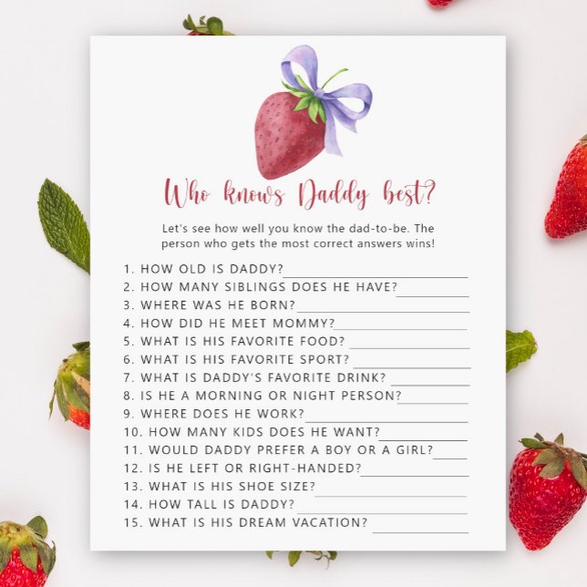 Lámina Fresa - ¿Quién conoce mejor a papá? (Subido por el creador)