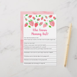 Lámina Fresa verde que conoce a mamá mejor juego