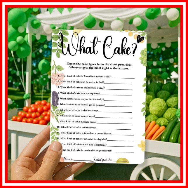 Lámina Fresco Del Mercado Que Cake Bridal Shower Game (Subido por el creador)