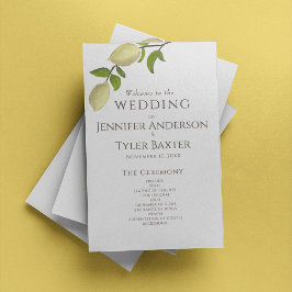 Lámina Fresh Citrus Painted Lemons Modern Mediterranean