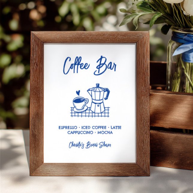 Lámina Fresh Off The Market Coffee Bar Bridal Shower Sign (Fresh Off The Market Coffee Bar Bridal Shower Sign)