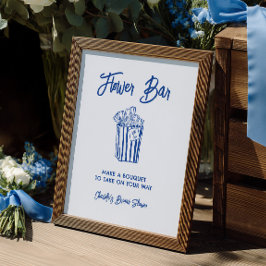 Lámina Fresh Off The Market Flower Bar Bridal Shower Sign