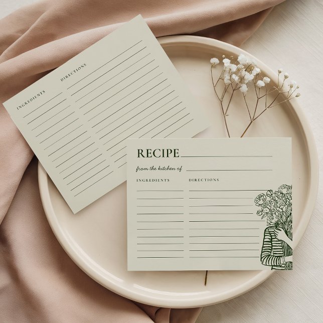 Lámina Fresh Off The Market Hand Drawn Bridal Recipe Card (Subido por el creador)