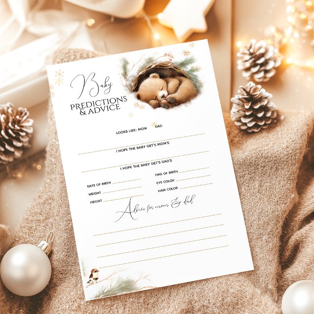 Lámina Frío fuera del juego de Baby Shower Woodland Bear  (Subido por el creador)