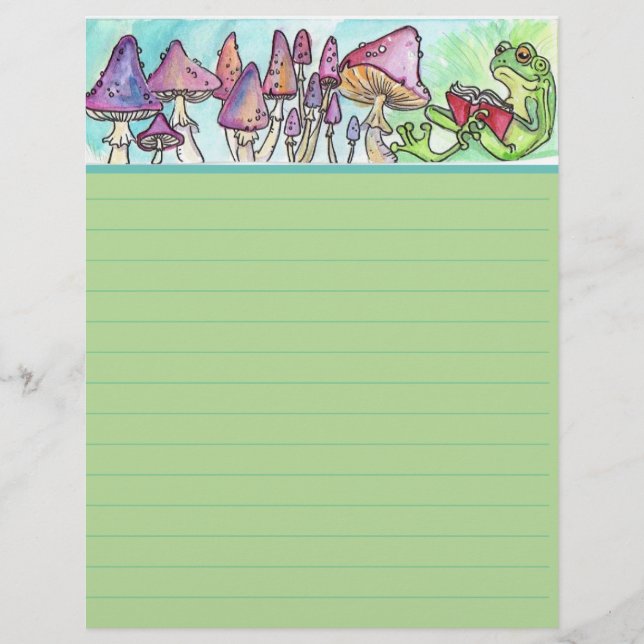 Lámina Frog de libro de cuentos, gracias (Anverso)