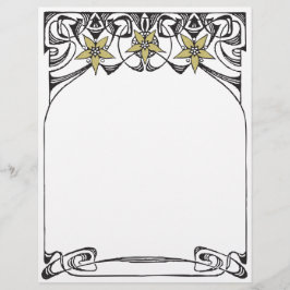 Lámina Frontera Art Nouveau de Golden Lily