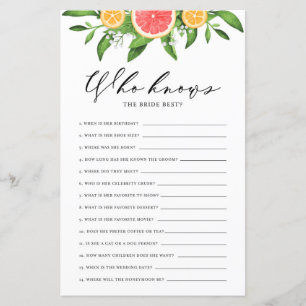 Lámina Frutos y Naranjas que conocen mejor a la novia