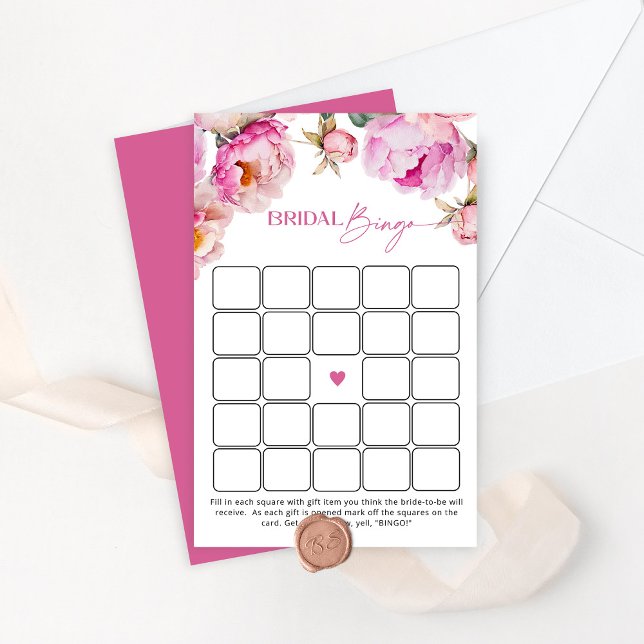 Lámina Fuchsia juego de bingo de duchas de novias de colo (Subido por el creador)