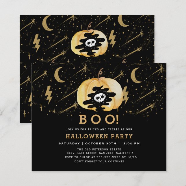 Lámina Fun negro presupuesto Estrellas de calabaza de Hal (Anverso / Reverso)