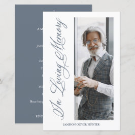 Lámina Funeral de fotos elegante y tradicional Gris barat