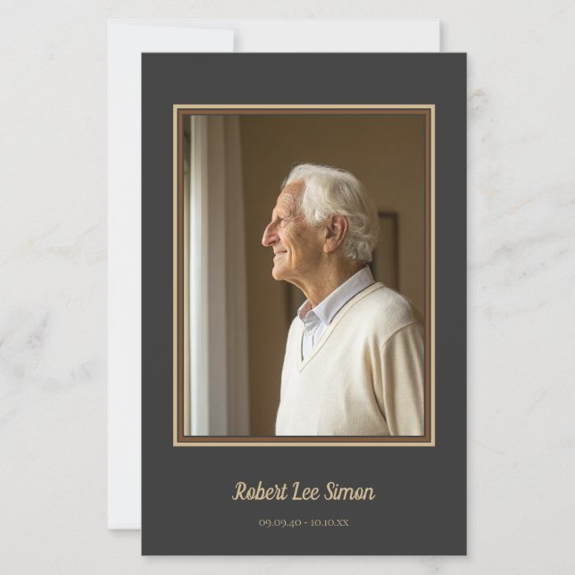 Lámina Funeral de la foto del elegante homenaje de Beige  (Anverso)