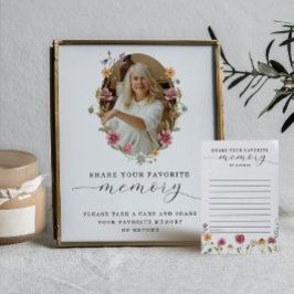 Lámina Funeral de Wildflower comparte un Rótulo de memori