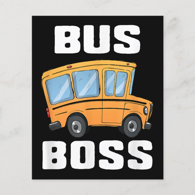 Lámina Funny Bus Boss School Bus Driver (Anverso)