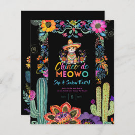 Lámina Funny Cinco De Mayo Sip y Salsa Cat FIESTA