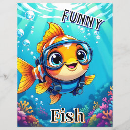 Lámina Funny Fish | El arte de la guardería de una Person