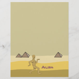 Lámina Funny Mummy Pyramids Nombre Personalizado