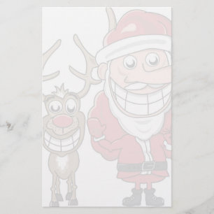 Lámina Funny Personalizado Santa y Rudolph