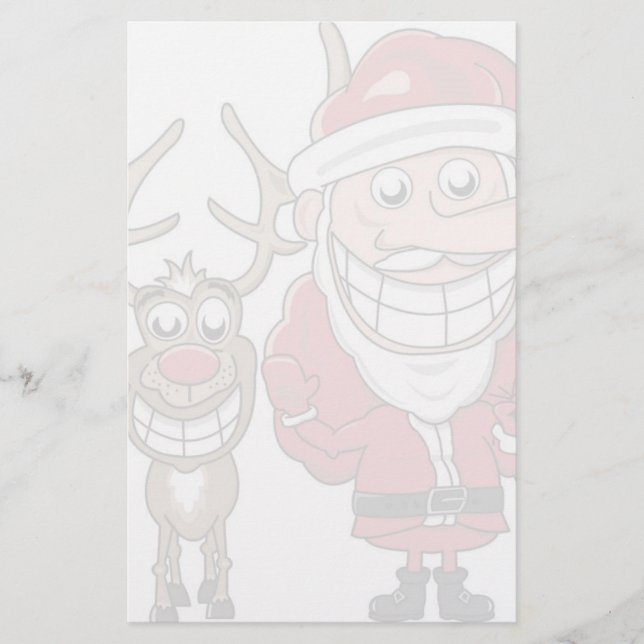 Lámina Funny Personalizado Santa y Rudolph (Anverso)