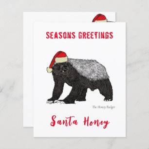 Lámina Funny Santa Honey Badger