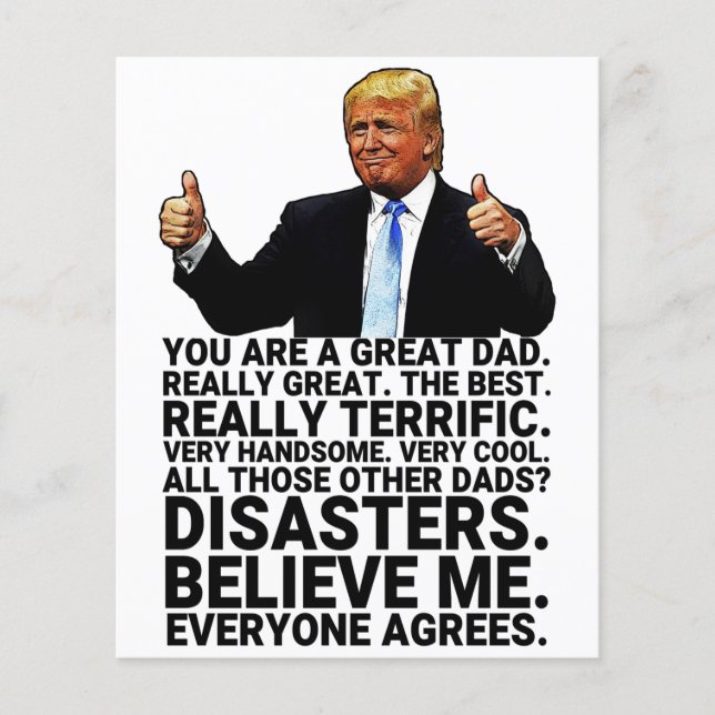 Lámina Funny Trump Father Birthday Card (Anverso)