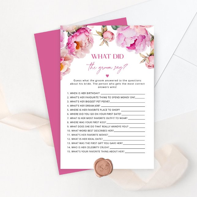 Lámina Fussia rosa brillante ¿Qué dijo el novio del juego (Subido por el creador)