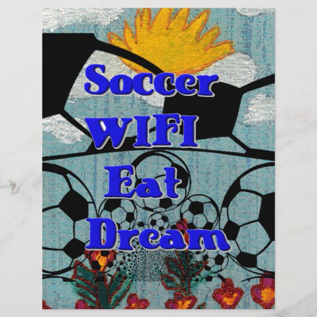 Lámina Fútbol WIFI Eat Dream - Fun Sports Art Print (Anverso)
