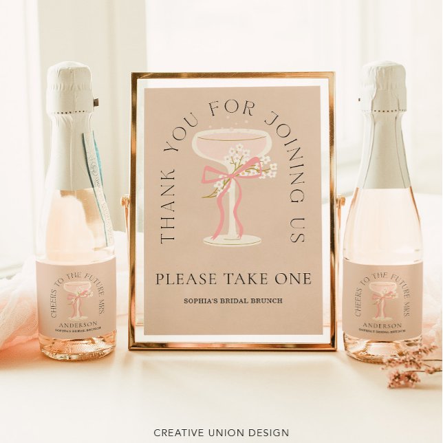 Lámina Futuro Mrs Champagne Labels Bridal Shower Favors (Subido por el creador)