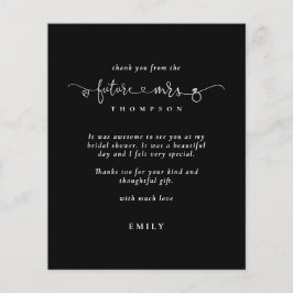 Lámina Futuro presupuestario Sra. Bridal Shower Black Gra