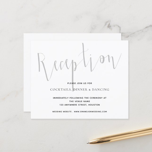 Lámina Gabinete de Boda de script de detalles de recepció (Anverso/Reverso In Situ)