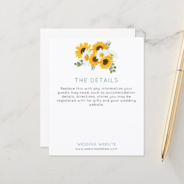 Lámina Gabinete de detalles del Boda de girasoles de pres (Anverso/Reverso In Situ)