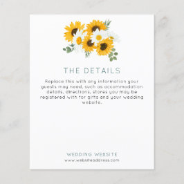 Lámina Gabinete de detalles del Boda de girasoles de pres