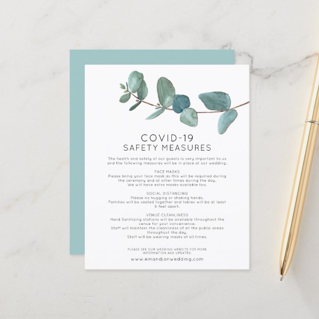 Lámina Gabinete de Seguridad de Eucalyptus Coronavirus Pr (Anverso/Reverso In Situ)