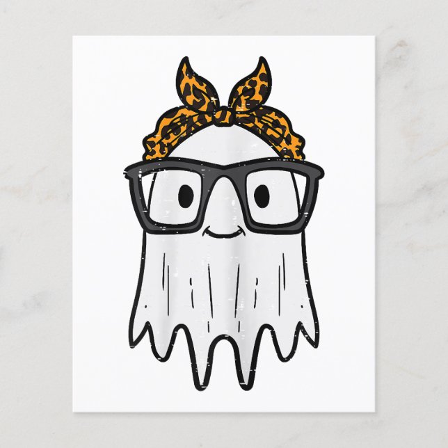Lámina Gafas de Fantasma de Halloween Lindas (Anverso)