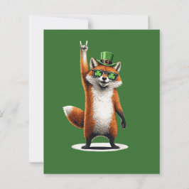 Lámina Gafas de sol Lucky Fox Shamrock día de San Patrici